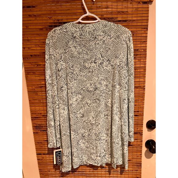 Alex Evenings Blue Paisley Twinset Size Large NWT - Picture 3 of 12